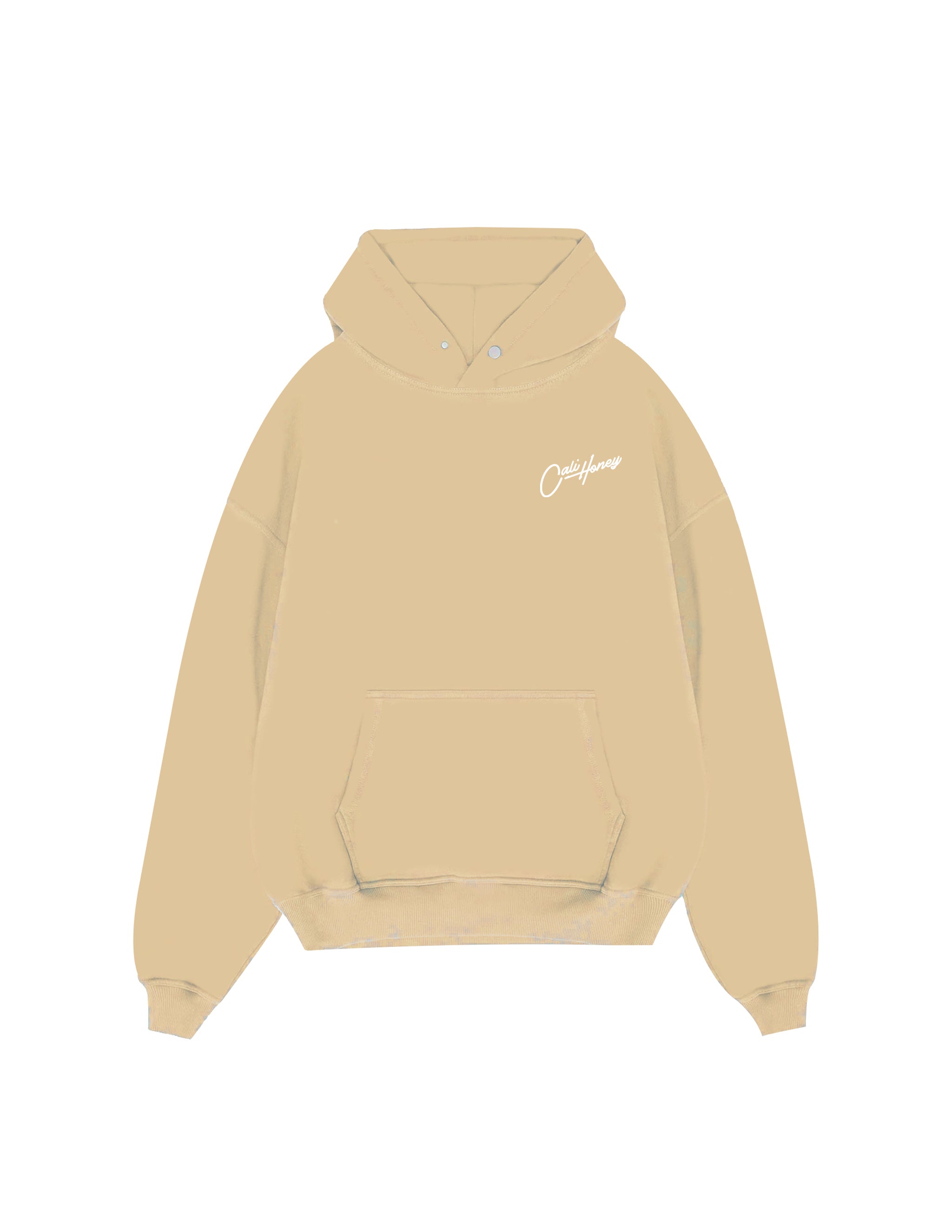 Cursive Hoodie Beige